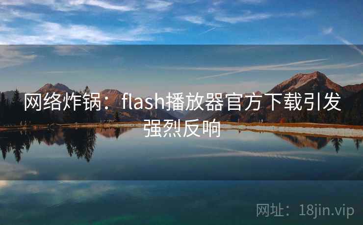 网络炸锅:flash播放器官方下载引发强烈反响