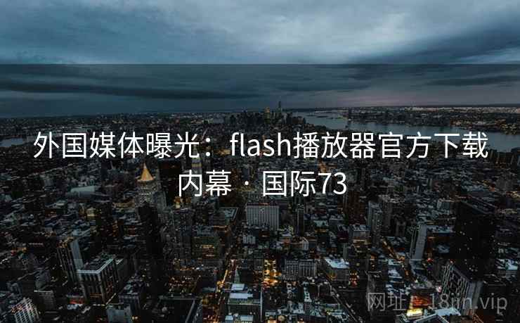 外国媒体曝光：flash播放器官方下载内幕 · 国际73  第2张